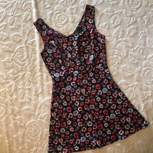 Forever 21 Red White and Blue Floral Sundress